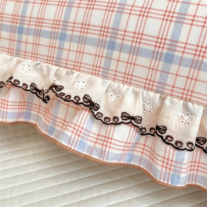 91家纺网 家纺一手货源 找家纺 圣比熊 2026新款A类云朵棉蕾丝双层花边枕套宿舍单人单只一只装枕芯48x74cm内胆套 幸运熊