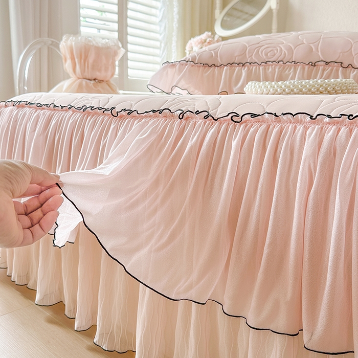 91家纺网 家纺一手货源 找家纺 网红馆（ck家纺） 2026春夏新款仲夏冰丝凉席夏被夏凉被空调被四件套 仲夏-粉