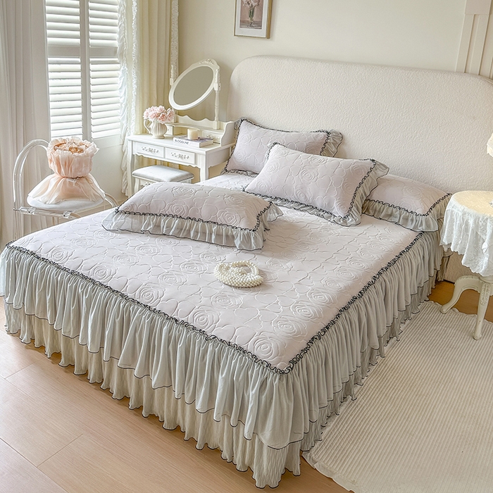 91家纺网 家纺一手货源 找家纺 网红馆（ck家纺） 2026春夏新款仲夏冰丝凉席夏被夏凉被空调被四件套 仲夏-灰