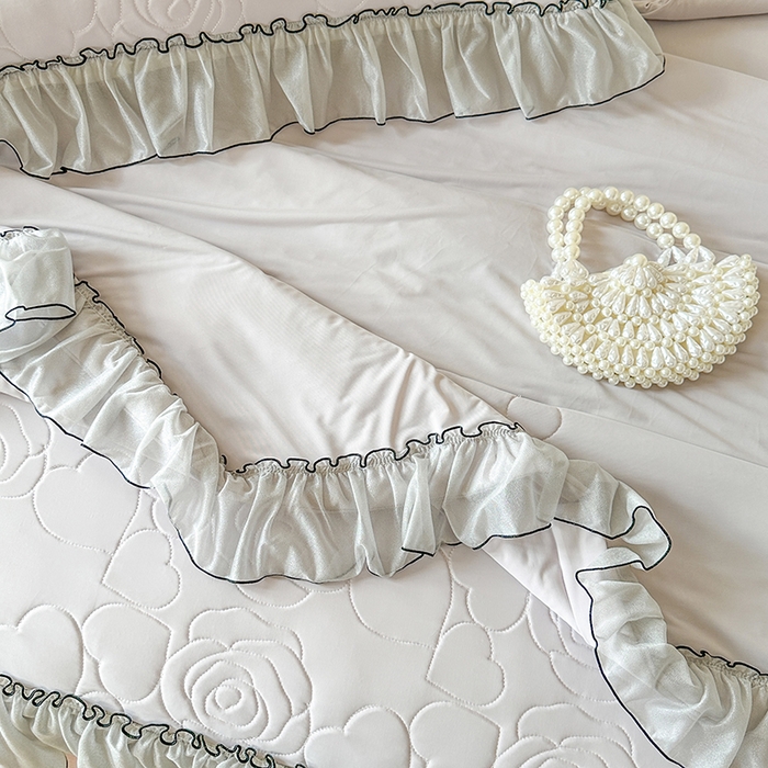 91家纺网 家纺一手货源 找家纺 网红馆（ck家纺） 2026春夏新款仲夏冰丝凉席夏被夏凉被空调被四件套 仲夏-灰