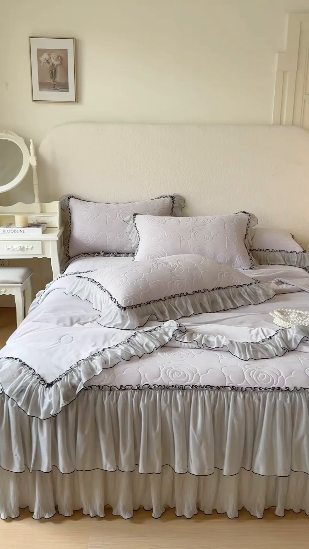 91家纺网 家纺一手货源 找家纺 网红馆（ck家纺） 2026春夏新款仲夏冰丝凉席夏被夏凉被空调被四件套 仲夏-灰