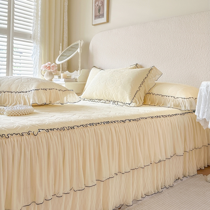 91家纺网 家纺一手货源 找家纺 网红馆（ck家纺） 2026春夏新款仲夏冰丝凉席夏被夏凉被空调被四件套 仲夏-米