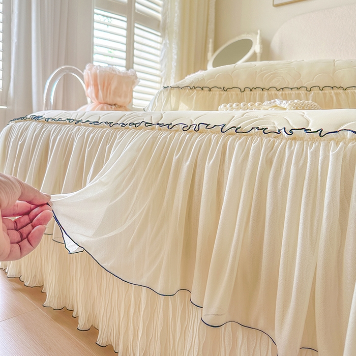 91家纺网 家纺一手货源 找家纺 网红馆（ck家纺） 2026春夏新款仲夏冰丝凉席夏被夏凉被空调被四件套 仲夏-米