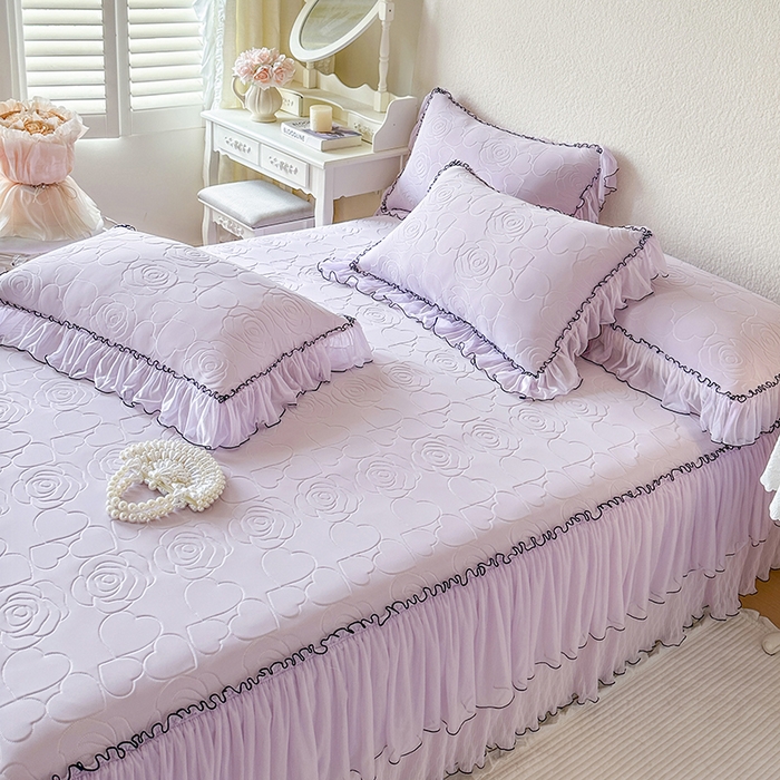 91家纺网 家纺一手货源 找家纺 网红馆（ck家纺） 2026春夏新款仲夏冰丝凉席夏被夏凉被空调被四件套 仲夏-紫