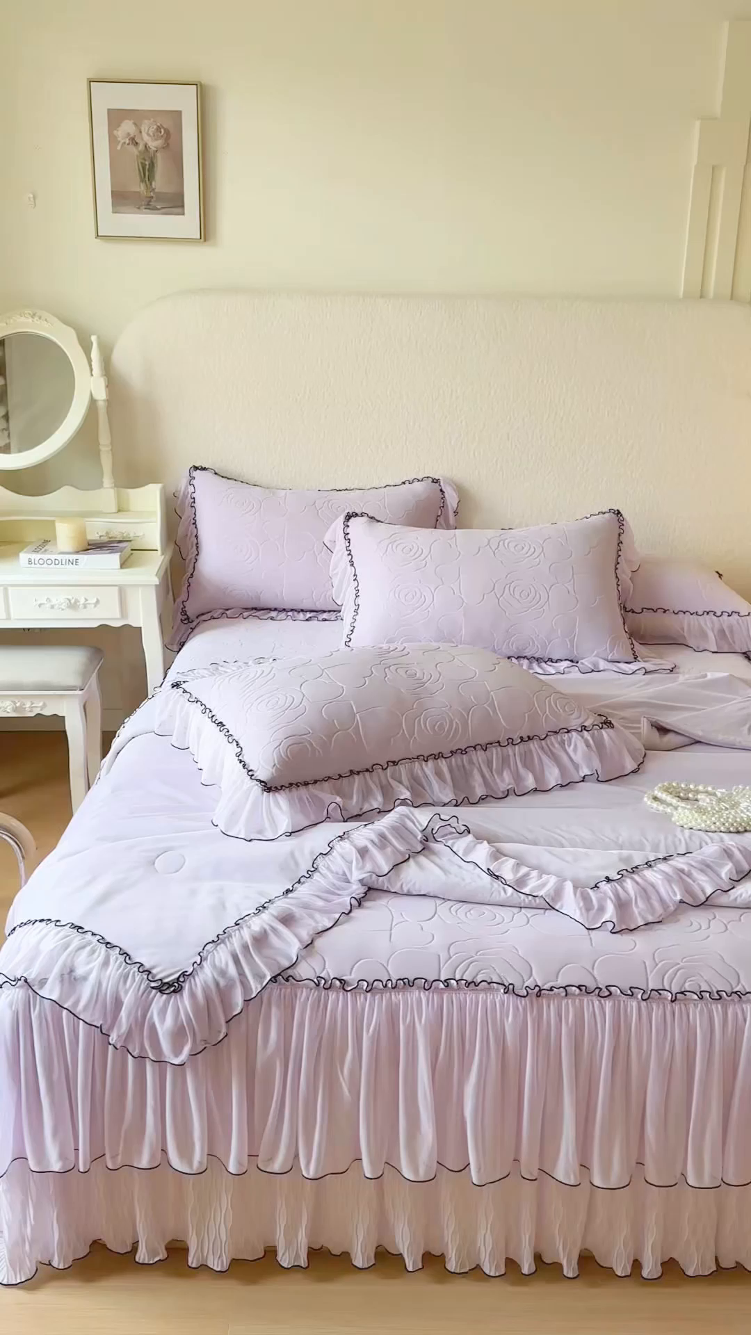 91家纺网 家纺一手货源 找家纺 网红馆（ck家纺） 2026春夏新款仲夏冰丝凉席夏被夏凉被空调被四件套 仲夏-紫