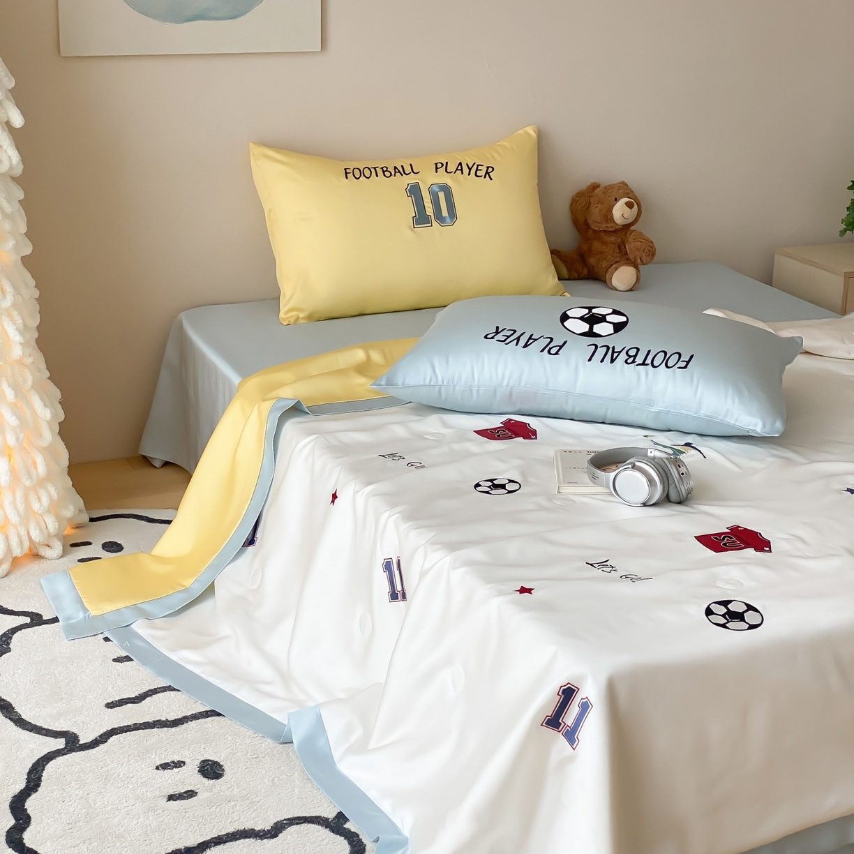 91家纺网 家纺一手货源 找家纺 （总）星野 2026新款60S进口奥地利兰精天丝夏被夏凉被空调被-足球梦