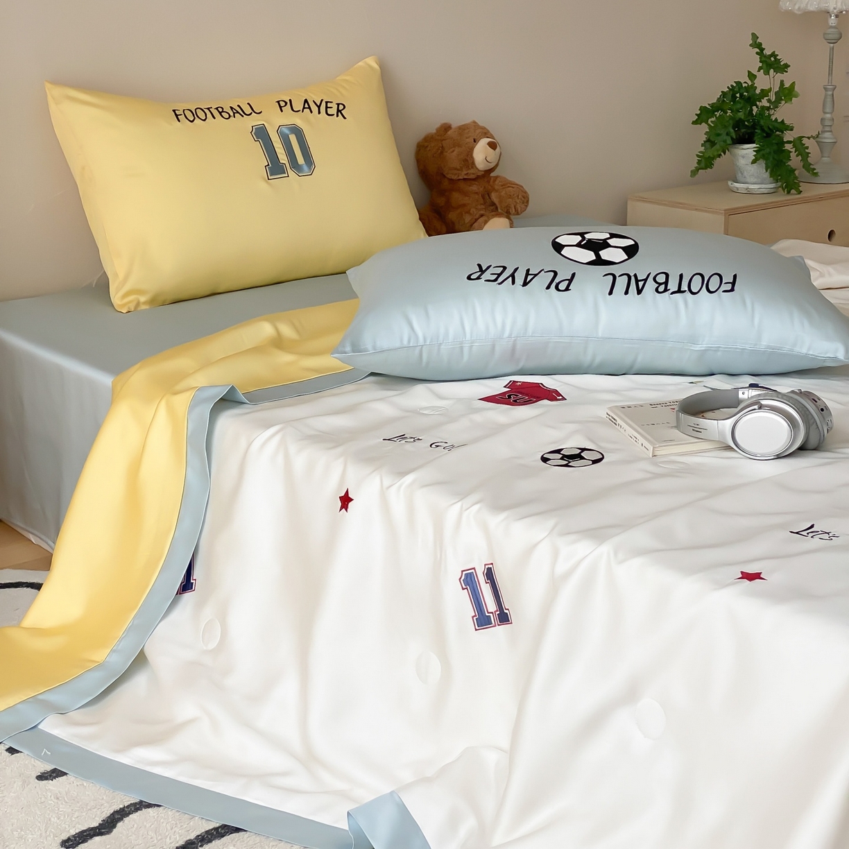 91家纺网 家纺一手货源 找家纺 （总）星野 2026新款60S进口奥地利兰精天丝夏被夏凉被空调被-足球梦