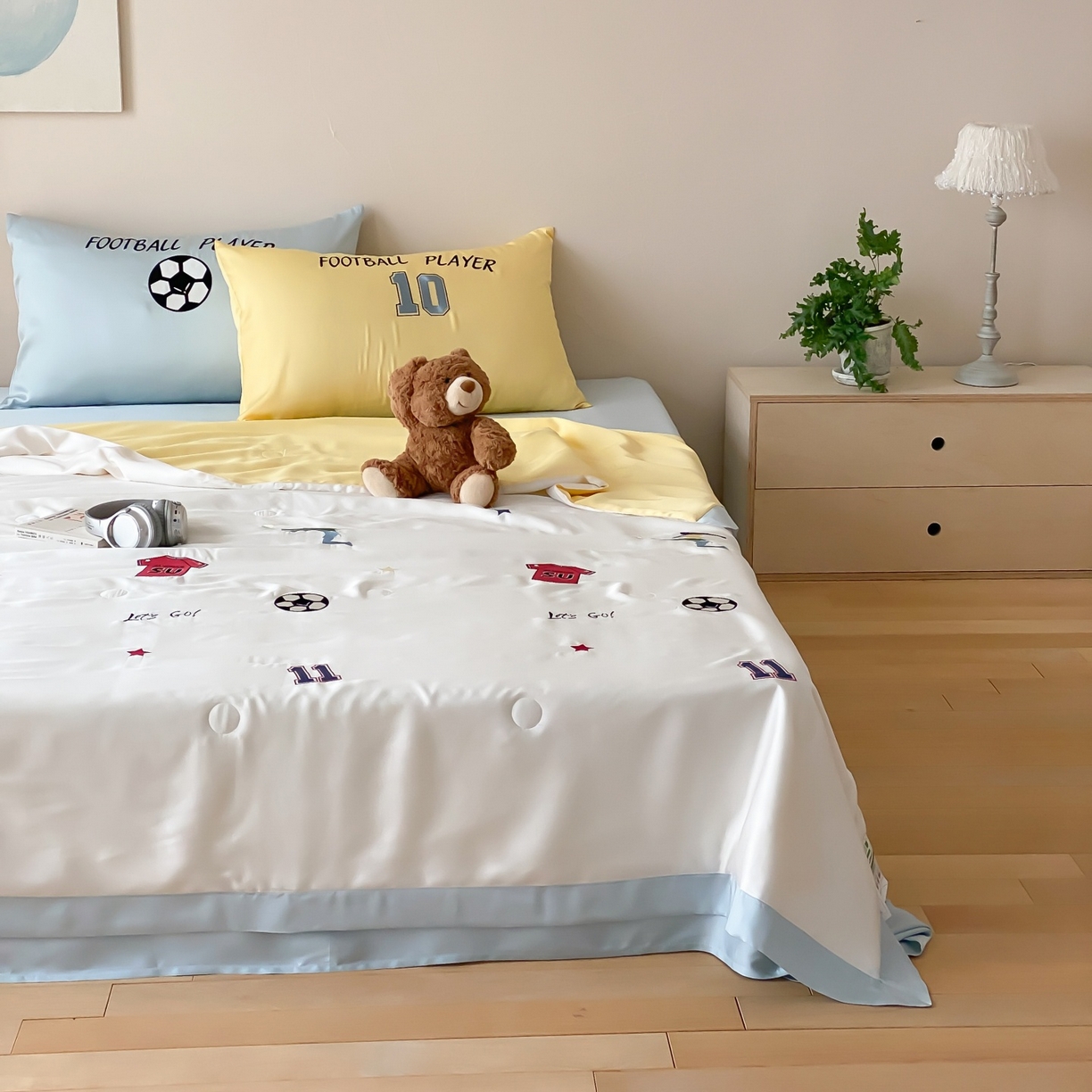 91家纺网 家纺一手货源 找家纺 （总）星野 2026新款60S进口奥地利兰精天丝夏被夏凉被空调被-足球梦