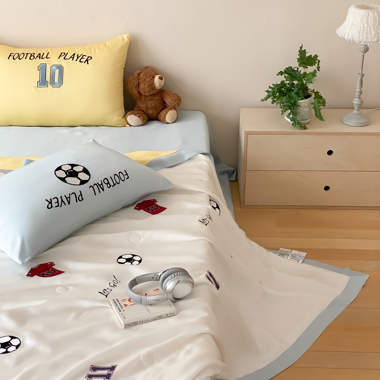 91家纺网 家纺一手货源 找家纺 （总）星野 2026新款60S进口奥地利兰精天丝夏被夏凉被空调被-足球梦