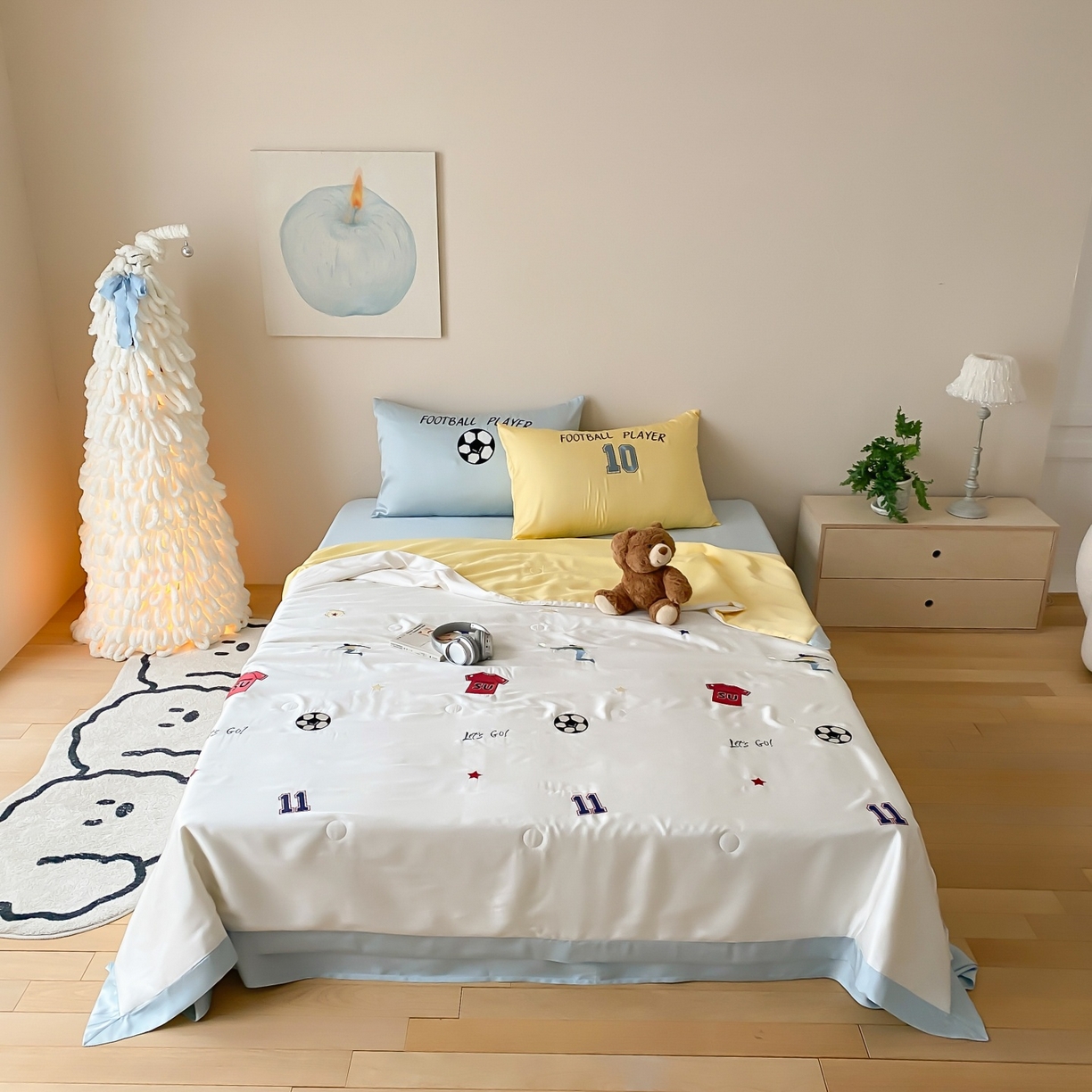 91家纺网 家纺一手货源 找家纺 （总）星野 2026新款60S进口奥地利兰精天丝夏被夏凉被空调被-足球梦