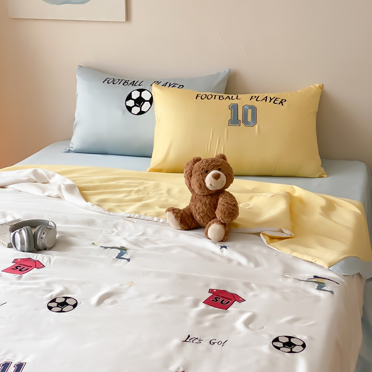 91家纺网 家纺一手货源 找家纺 （总）星野 2026新款60S进口奥地利兰精天丝夏被夏凉被空调被-足球梦