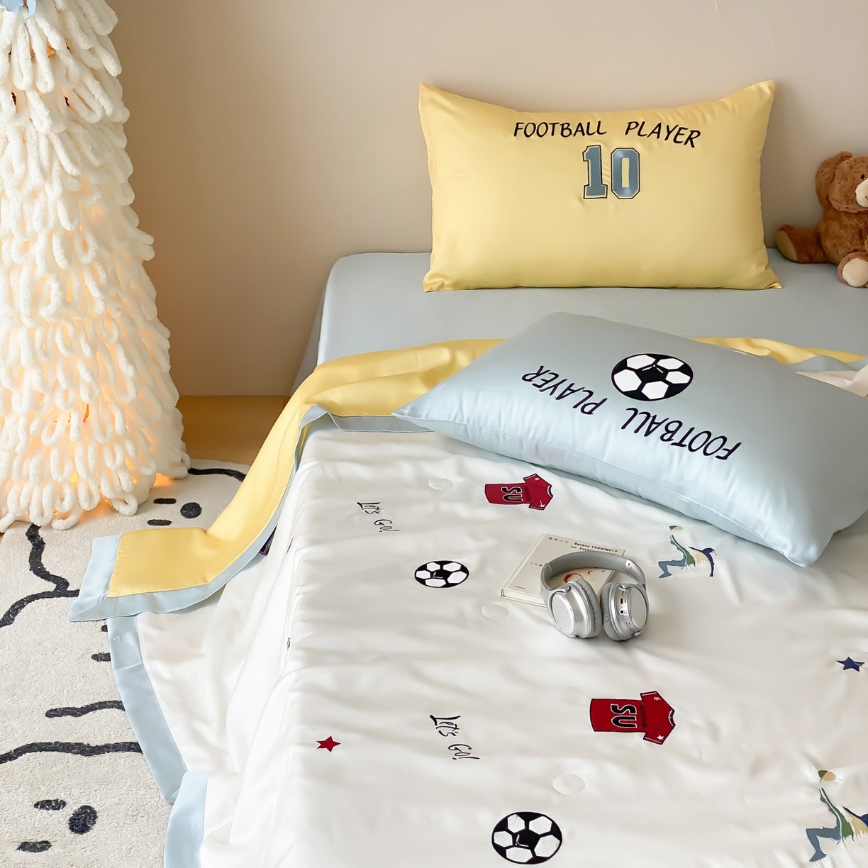 91家纺网 家纺一手货源 找家纺 （总）星野 2026新款60S进口奥地利兰精天丝夏被夏凉被空调被-足球梦