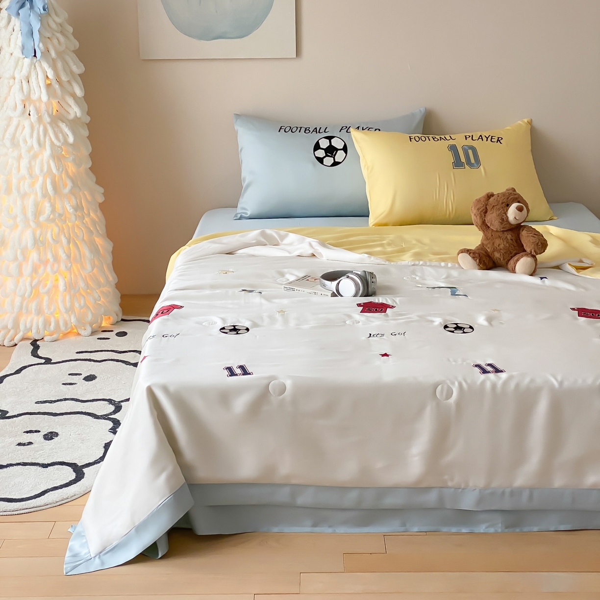 91家纺网 家纺一手货源 找家纺 （总）星野 2026新款60S进口奥地利兰精天丝夏被夏凉被空调被-足球梦