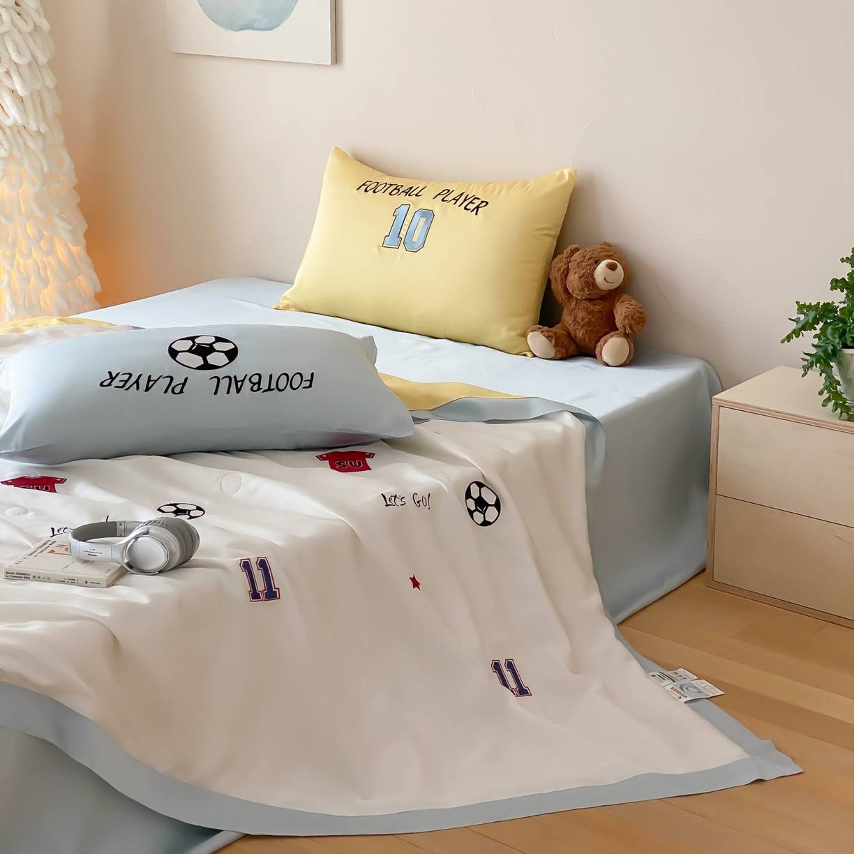 91家纺网 家纺一手货源 找家纺 （总）星野 2026新款60S进口奥地利兰精天丝夏被夏凉被空调被-足球梦