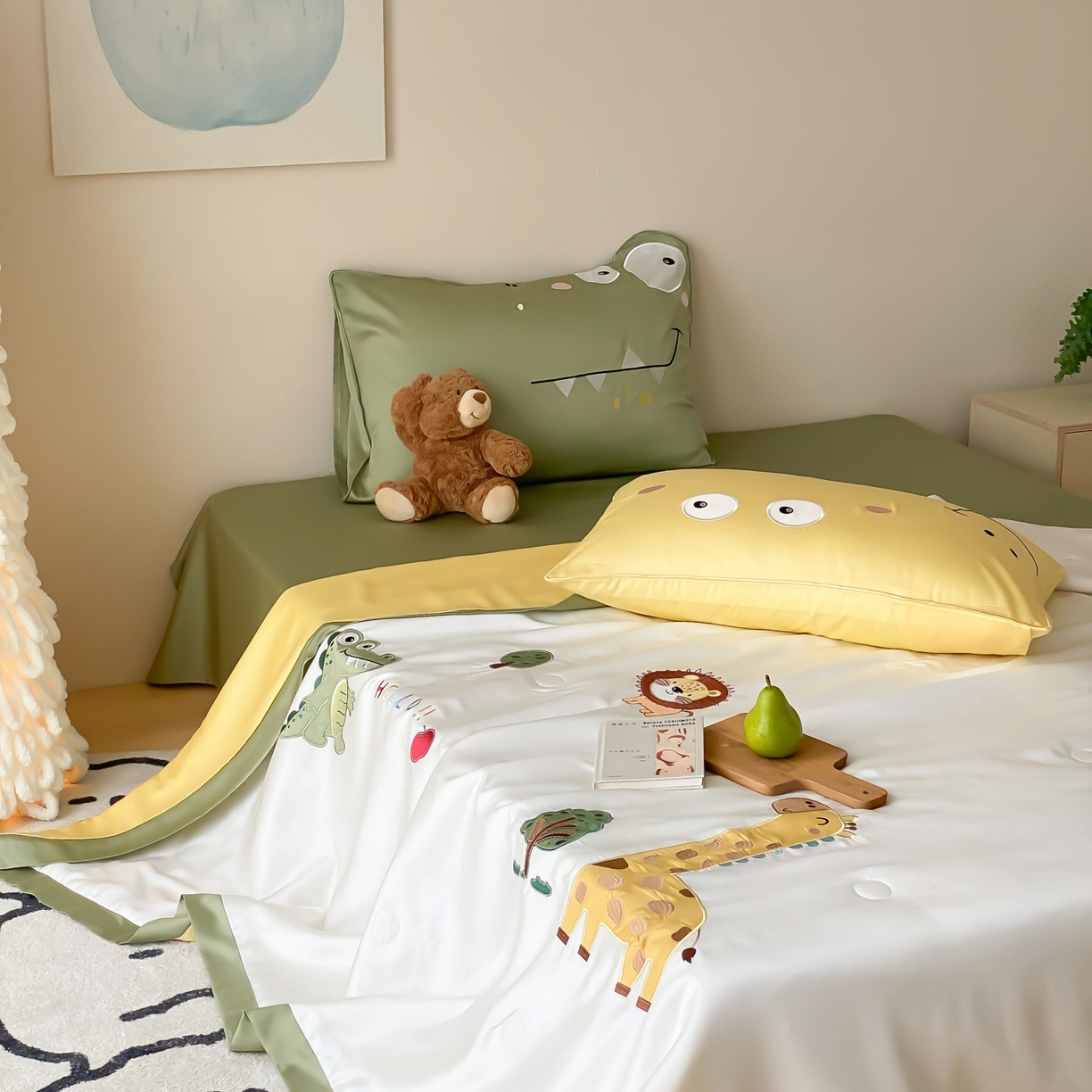 91家纺网 家纺一手货源 找家纺 （总）星野 2026新款60s进口奥地利兰精天丝四件套-浅夏