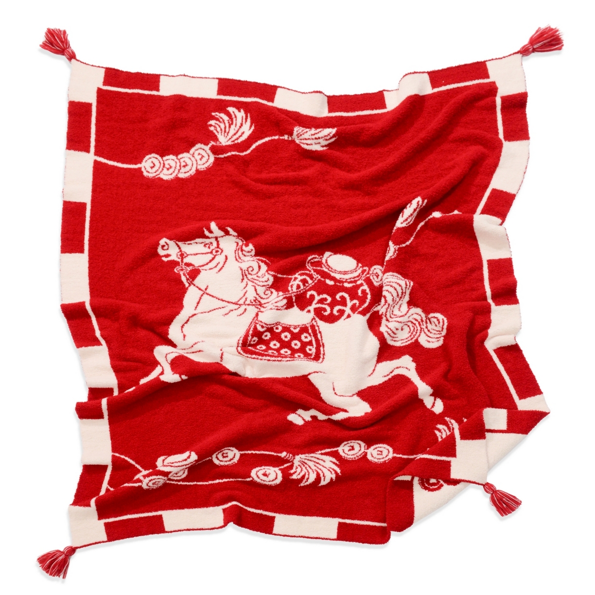 91家纺网 家纺一手货源 找家纺 （总）苏艺针织盖毯 2026新款A类半边绒国风祥瑞针织毯披肩毛毯多功能盖毯送礼礼物