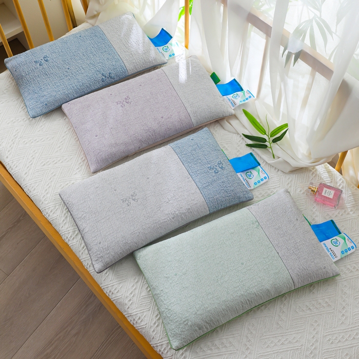 91家纺网 家纺一手货源 找家纺 （总）仁宇枕业 2026新款新品冰爽凉爽单边织带款夏凉荞麦枕头枕芯
