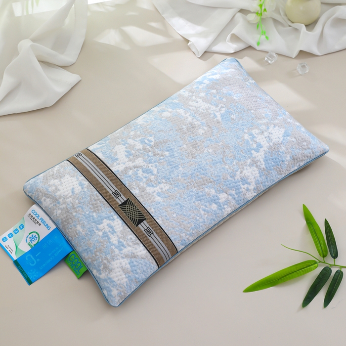 91家纺网 家纺一手货源 找家纺 （总）仁宇枕业 2026新款新品冰爽凉爽单边织带款夏凉荞麦枕头枕芯