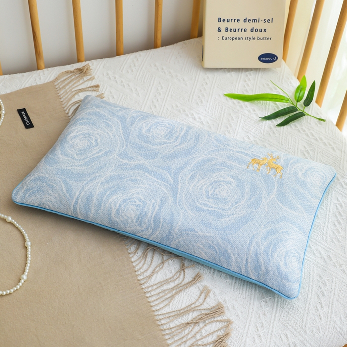 91家纺网 家纺一手货源 找家纺 （总）仁宇枕业 2026新款新品冰爽凉爽单边织带款夏凉荞麦枕头枕芯