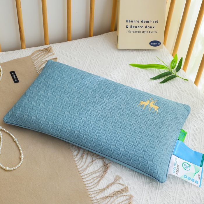 91家纺网 家纺一手货源 找家纺 （总）仁宇枕业 2026新款新品冰爽凉爽单边织带款夏凉荞麦枕头枕芯