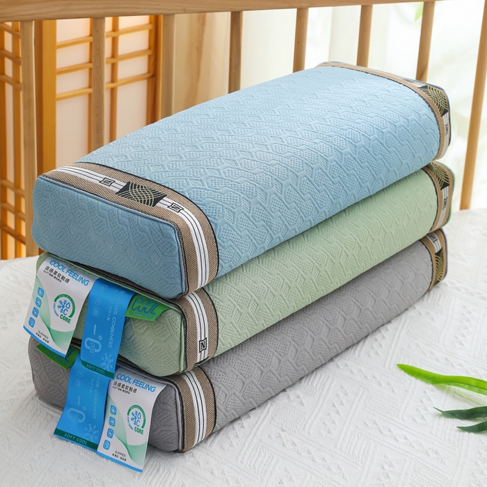 91家纺网 家纺一手货源 找家纺 （总）仁宇枕业 2026新款新品 波纹夏凉宫廷荞麦枕头枕芯