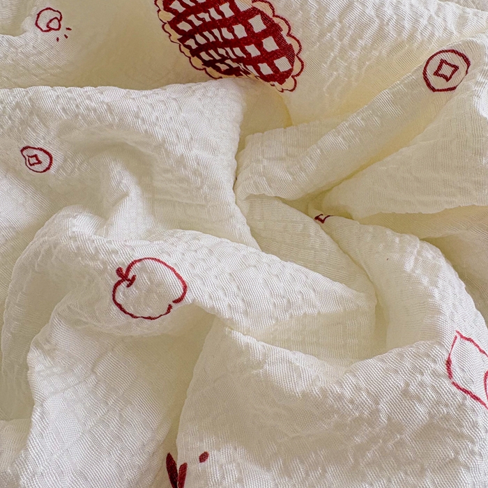 91家纺网 家纺一手货源 找家纺 铠畅家纺 2026新款泡芙纱水洗棉夏被四件套 摇摇木马