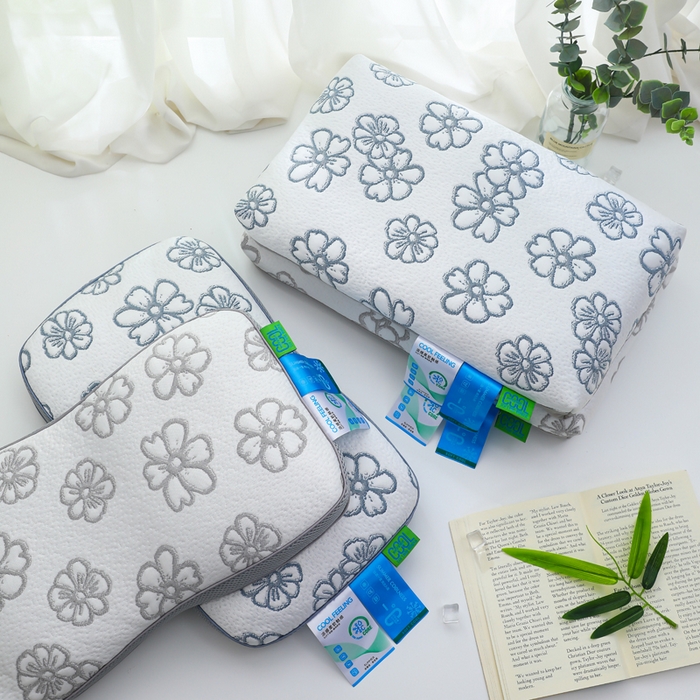 91家纺网 家纺一手货源 找家纺 （总）仁宇枕业 2026新款新品 朵朵花开夏凉花草荞麦枕头枕芯