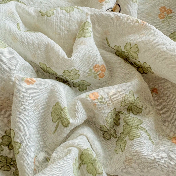 91家纺网 家纺一手货源 找家纺 铠畅家纺 2026新款泡芙纱水洗棉夏被四件套 青禾于免