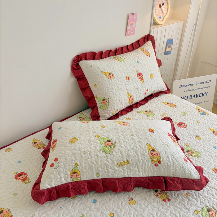 91家纺网 家纺一手货源 找家纺 铠畅家纺 2026新款泡芙纱水洗棉夏被四件套 同梦圆舞曲