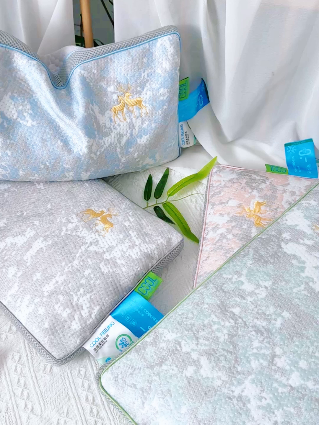 91家纺网 家纺一手货源 找家纺 （总）仁宇枕业 2026新款新品 玫瑰系列夏凉枕透气款荞麦枕头枕芯