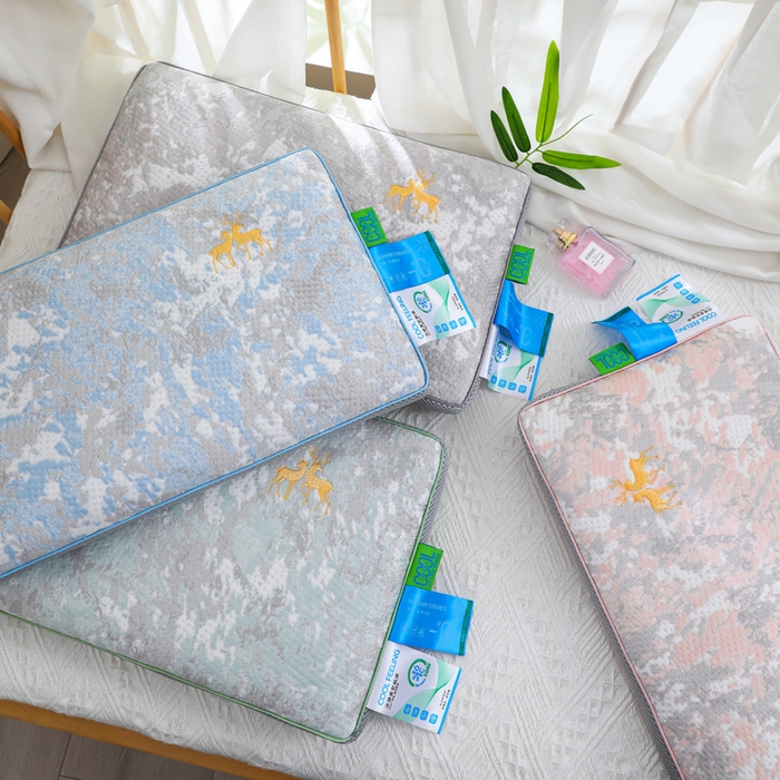 91家纺网 家纺一手货源 找家纺 （总）仁宇枕业 2026新款新品 玫瑰系列夏凉枕透气款荞麦枕头枕芯