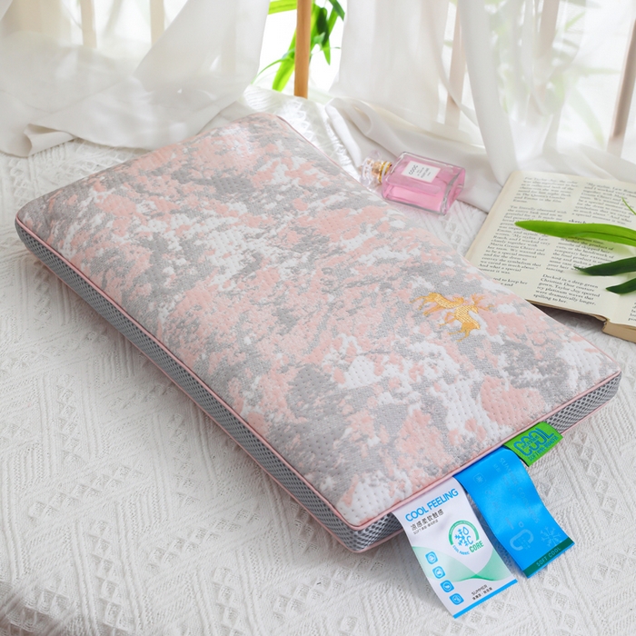 91家纺网 家纺一手货源 找家纺 （总）仁宇枕业 2026新款新品 玫瑰系列夏凉枕透气款荞麦枕头枕芯