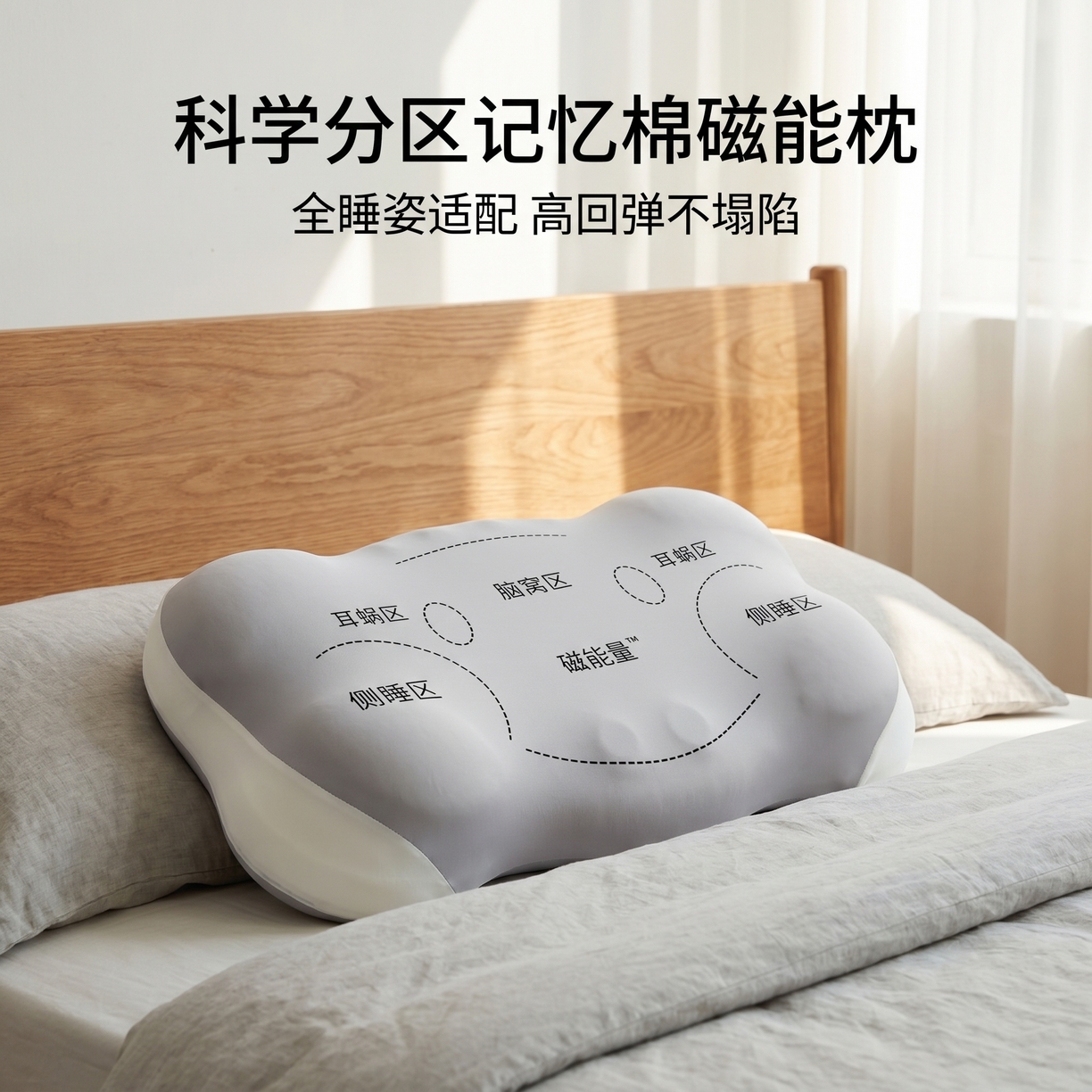 91家纺网 家纺一手货源 找家纺 （总）熙朵梦家纺 2026新款记忆棉大云朵磁石枕玉石枕枕头磁疗枕芯