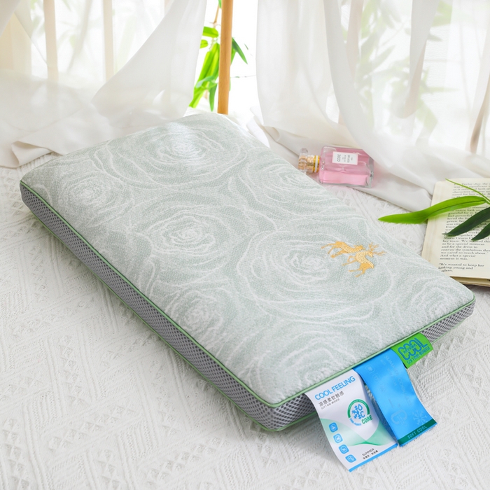 91家纺网 家纺一手货源 找家纺 （总）仁宇枕业 2026新款新品 透气款夏凉凉感丝荞麦枕头枕芯