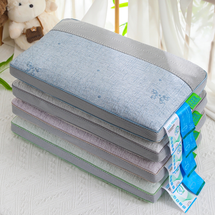 91家纺网 家纺一手货源 找家纺 仁宇枕业 2026新款新品 透气款夏凉凉感丝荞麦枕头枕芯 组合图仅供展示不可下单