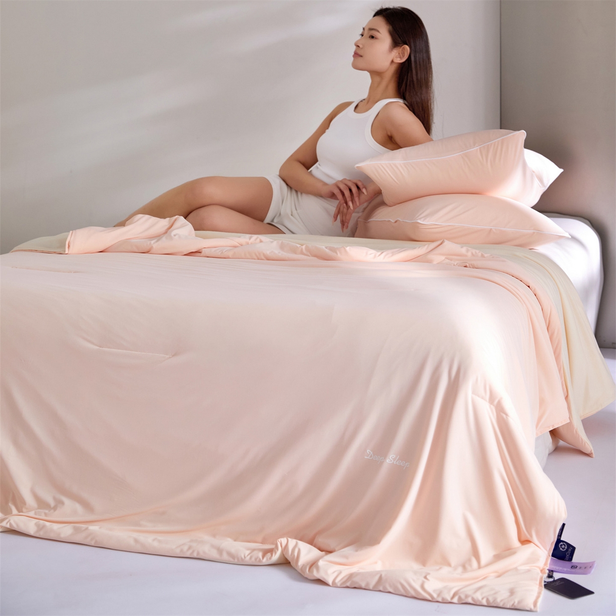 91家纺网 家纺一手货源 找家纺 （总）头等舱 2026新款锦氨凉感&针织（优可丝）30%醋酯纤维双感夏被