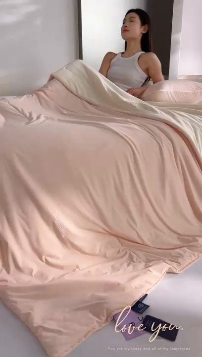 91家纺网 家纺一手货源 找家纺 （总）头等舱 2026新款锦氨凉感&针织（优可丝）30%醋酯纤维双感夏被