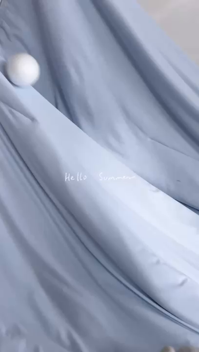 91家纺网 家纺一手货源 找家纺 头等舱 2026新款锦氨凉感&针织（优可丝）30%醋酯纤维双感夏被 静水蓝