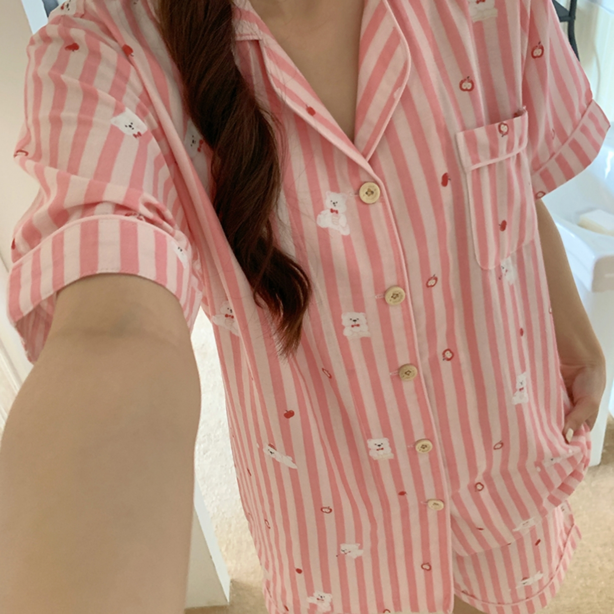 91家纺网 家纺一手货源 找家纺 爱思佳 2026新款全棉纯棉双层纱短袖睡衣系列 西高地