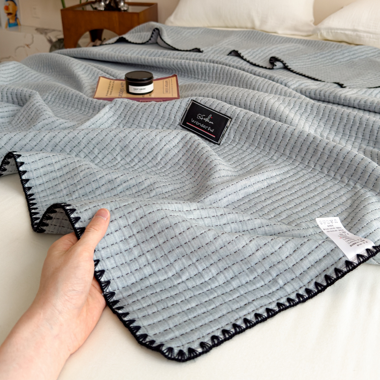 91家纺网 家纺一手货源 找家纺 （总）云恋家纺 2026新款A类全棉毛巾被全棉学生午睡毯薄款夏被沙发空调被办公室披肩毯