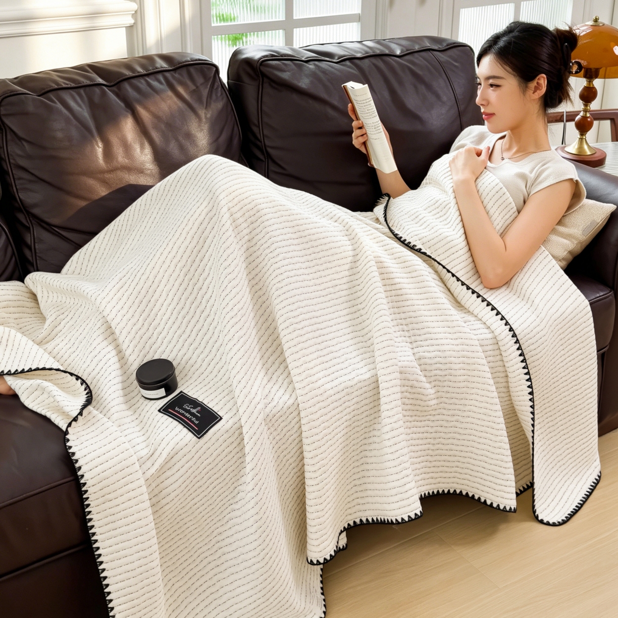 91家纺网 家纺一手货源 找家纺 （总）云恋家纺 2026新款A类全棉毛巾被全棉学生午睡毯薄款夏被沙发空调被办公室披肩毯