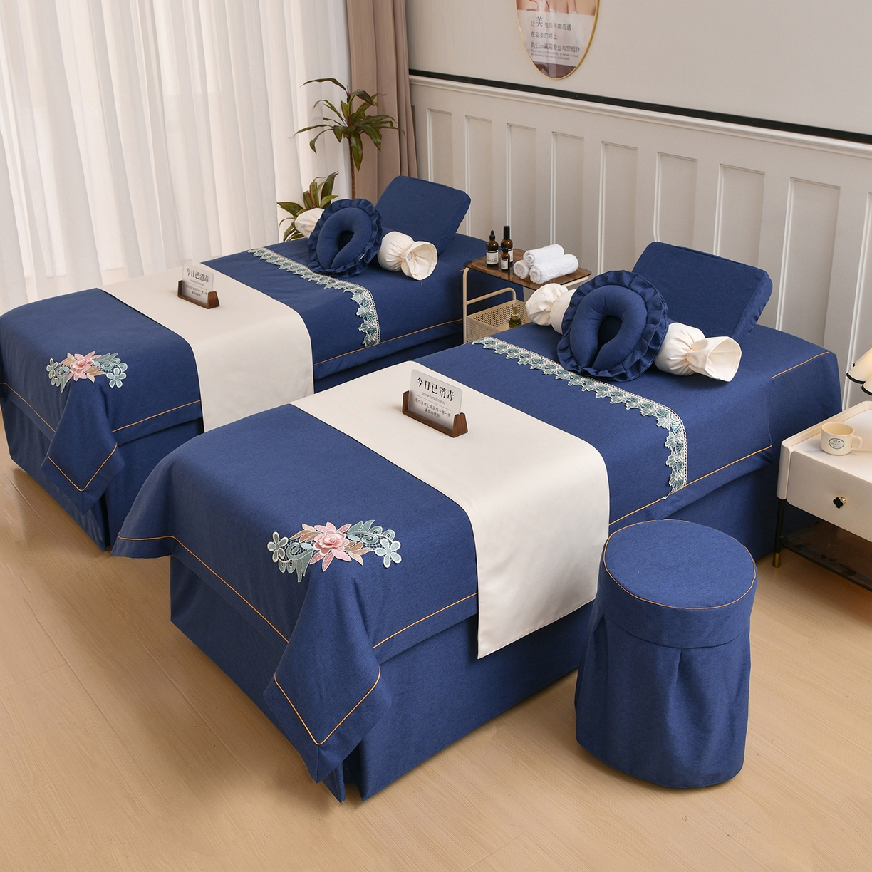 91家纺网 家纺一手货源 找家纺 （总）莉人坊 2026新款彩棉麻床罩-富贵花开