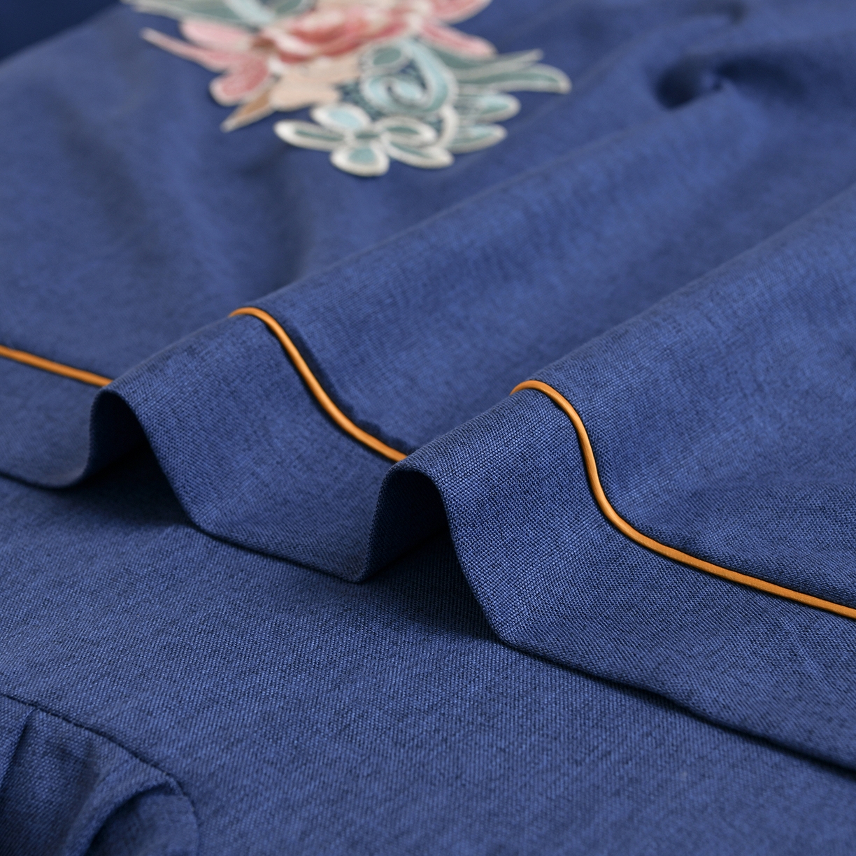 91家纺网 家纺一手货源 找家纺 （总）莉人坊 2026新款彩棉麻床罩-富贵花开