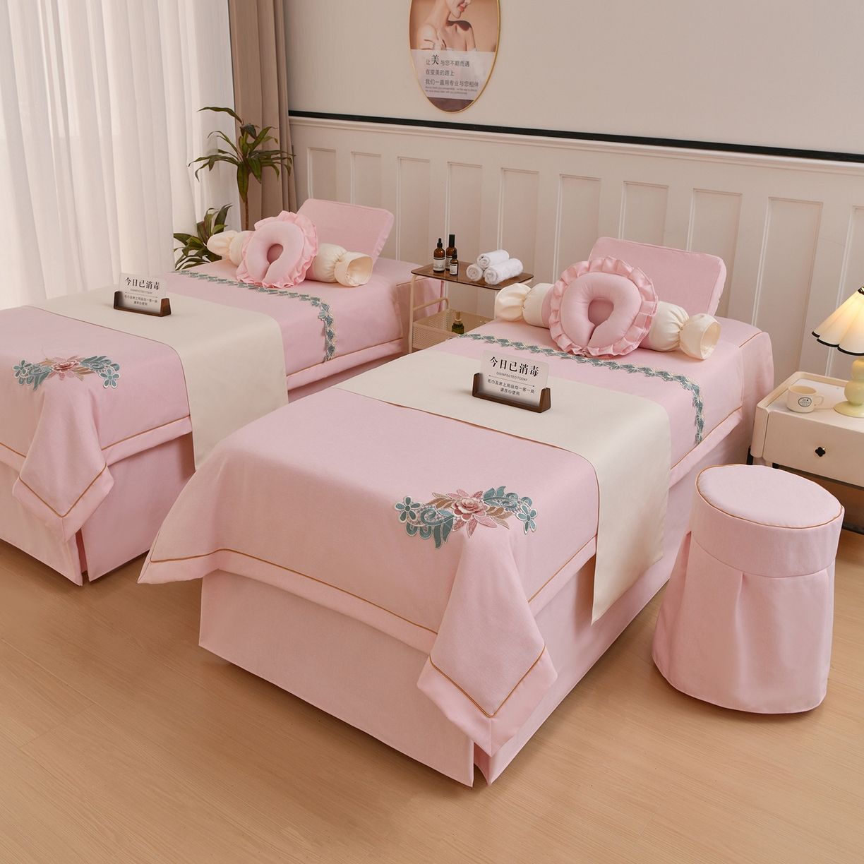 91家纺网 家纺一手货源 找家纺 （总）莉人坊 2026新款彩棉麻床罩-富贵花开