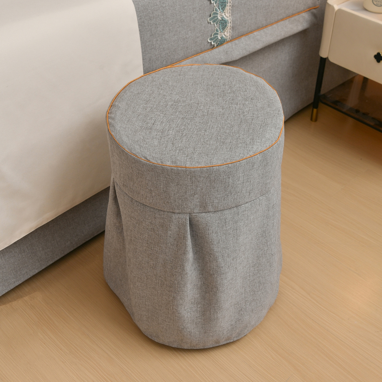 91家纺网 家纺一手货源 找家纺 莉人坊 2026新款彩棉麻床罩-富贵花开 富贵花开-雅灰