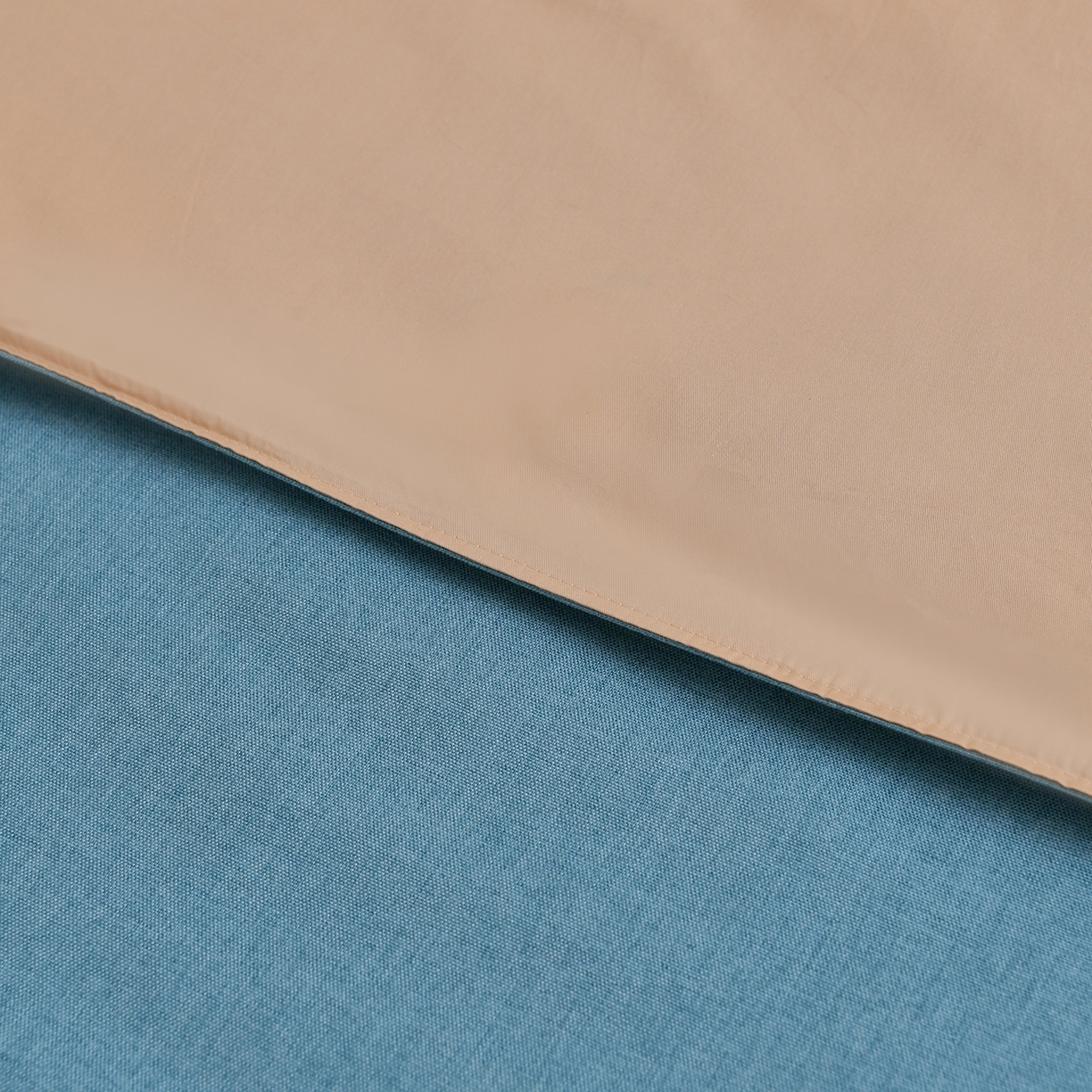 91家纺网 家纺一手货源 找家纺 莉人坊 2026新款彩棉麻床罩-富贵花开 富贵花开-湖蓝