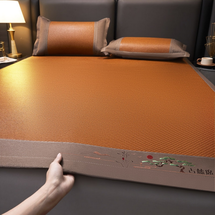 91家纺网 家纺一手货源 找家纺 （总）可恩欣 2026新款全新A类第6代植物凉感古藤席-静心