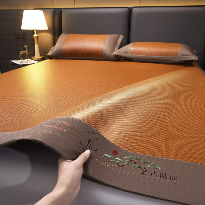 91家纺网 家纺一手货源 找家纺 （总）可恩欣 2026新款全新A类第6代植物凉感古藤席-静心