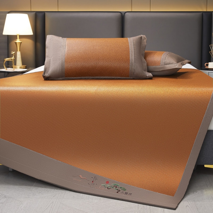 91家纺网 家纺一手货源 找家纺 （总）可恩欣 2026新款全新A类第6代植物凉感古藤席-静心