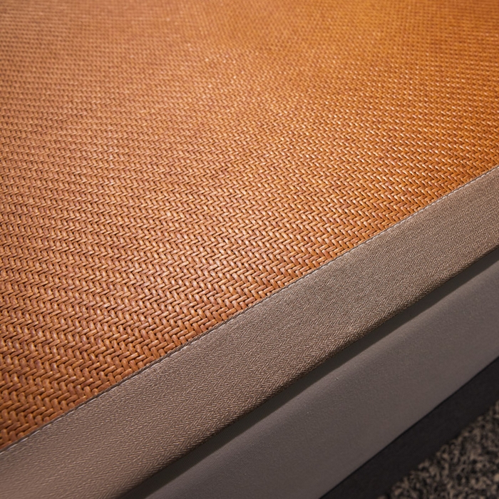 91家纺网 家纺一手货源 找家纺 可恩欣 2026新款全新A类第6代植物凉感古藤席-静心 平席 静心咖